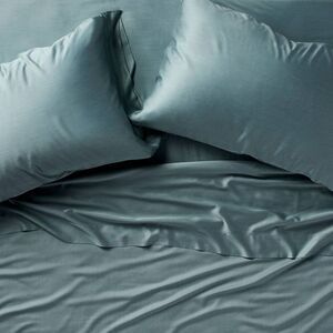 Casaluna - Full 400 Thread Count Rayon from Bamboo Sheet Set  Blue